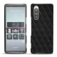 Sony Xperia 5 leather cover - Negre poudro - Couture