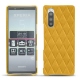 가죽 커버 Sony Xperia 5 - Jaune soulèu - Couture