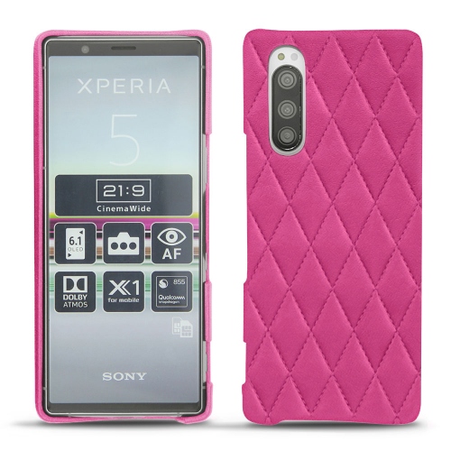 Lederschutzhülle Sony Xperia 5Rose BB - Couture ( Pantone #DB599F )