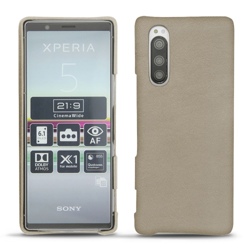 Sony Xperia 5 leather caseDarboun sabla ( Pantone #BCB1A1 )