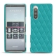 Capa em pele Sony Xperia 5 - Bleu fluo - Couture