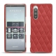 Coque cuir Sony Xperia 5 - Cerise vintage - Couture