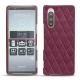 Sony Xperia 5 leather cover - Prune vintage - Couture