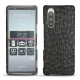 Sony Xperia 5 leather cover - Autruche nero