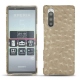 Sony Xperia 5 leather cover - Autruche desert