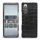Capa em pele Sony Xperia 5 - Crocodile nero