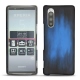 Capa em pele Sony Xperia 5 - Bleu Patine