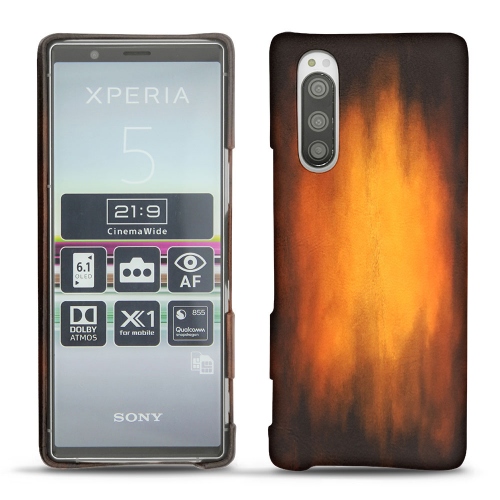Custodia in pelle Sony Xperia 5Fauve Patine