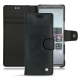 レザーケース Sony Xperia 5 - Dark vintage ( Roughtcut - Black#5256 ) 