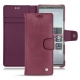 Housse cuir Sony Xperia 5 - Prune vintage ( Pantone 512C ) 
