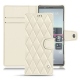Capa em pele Sony Xperia 5 - Blanc - Couture ( Bologna - White ) 