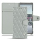 Funda de piel Sony Xperia 5 - Gris - Couture ( Nappa - Pantone W428C ) 
