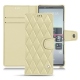 Housse cuir Sony Xperia 5 - Beige - Couture ( Nappa - Pantone 7502C ) 