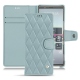 Sony Xperia 5 leather case - Bleu ciel - Couture ( Nappa - Pantone 277C ) 