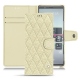 レザーケース Sony Xperia 5 - Ivoire - Couture ( Sleek P C12 - White ) 