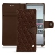 Funda de piel Sony Xperia 5 - Châtaigne - Couture ( Pantone 476C ) 
