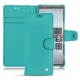 Sony Xperia 5 leather case - Bleu fluo