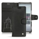 Sony Xperia 5 leather case - Negre poudro