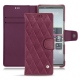 Sony Xperia 5 leather case - Prune vintage - Couture