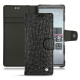 Sony Xperia 5 leather case - Autruche nero