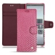 Sony Xperia 5 leather case - Serpent ciclamino