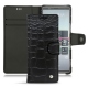 Custodia in pelle Sony Xperia 5 - Crocodile nero