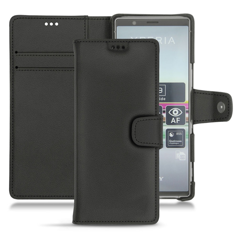 レザーケース Sony Xperia 5 - Noir PU
