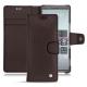 Sony Xperia 5 leather case - Marron envoûtant