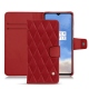 Funda de piel OnePlus 7T - Rouge - Couture ( Nappa - Pantone 199C ) 