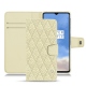 Capa em pele OnePlus 7T - Ivoire - Couture ( Sleek P C12 - White ) 