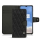 OnePlus 7T leather case - Ebène - Couture ( Sleek P C12 - Black ) 