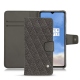 Capa em pele OnePlus 7T - Anthracite - Couture ( Pantone 424C ) 