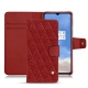 Funda de piel OnePlus 7T - Tomate - Couture ( Pantone 187C ) 