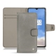 OnePlus 7T leather case - Acier vintage ( Pantone 403C ) 
