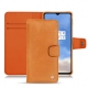 Housse cuir OnePlus 7T - Mandarine vintage ( Pantone 165C ) 