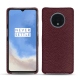OnePlus 7T leather cover - Lie de vin ( Pantone 5115C ) 