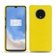 OnePlus 7T leather cover - Jaune fluo