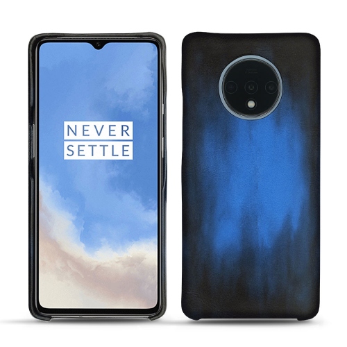 OnePlus 7T leather covers and casesBleu Patine