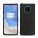 Coque cuir OnePlus 7T - Negre poudro