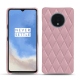 OnePlus 7T leather cover - Rose - Couture ( Nappa - Pantone 2365C ) 
