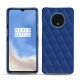 Funda de piel OnePlus 7T - Bleu océan - Couture ( Nappa - Pantone 293C ) 