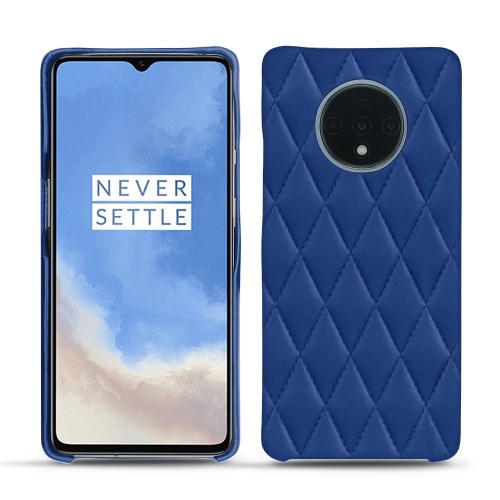 가죽 커버 OnePlus 7TBleu océan - Couture ( Nappa - Pantone #15458a) 