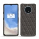 Funda de piel OnePlus 7T - Anthracite - Couture ( Pantone 424C ) 