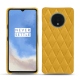 Lederschutzhülle OnePlus 7T - Jaune soulèu - Couture