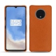 OnePlus 7T leather cover - Orange vibrant