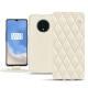 Funda de piel OnePlus 7T - Blanc - Couture ( Bologna - White ) 