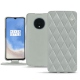 Funda de piel OnePlus 7T - Gris - Couture ( Nappa - Pantone W428C ) 