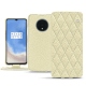 가죽 커버 OnePlus 7T - Ivoire - Couture ( Sleek P C12 - White ) 