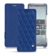 レザーケース Sony Xperia 5 - Bleu océan - Couture ( Nappa - Pantone 293C ) 