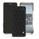 レザーケース Sony Xperia 5 - Ebène - Couture ( Sleek P C12 - Black ) 